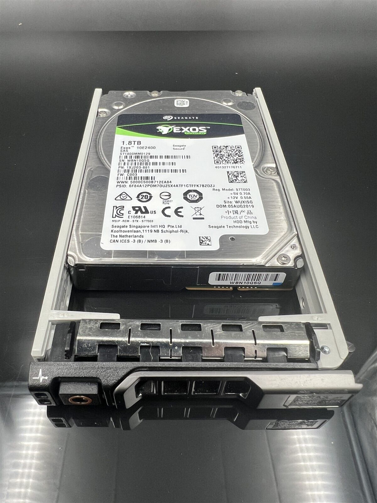 ST1800MM0129 SEAGATE EXOS 1.8TB 10K 12Gb/S 2.5" SAS WITH TRAY FOR R620 R630 R640