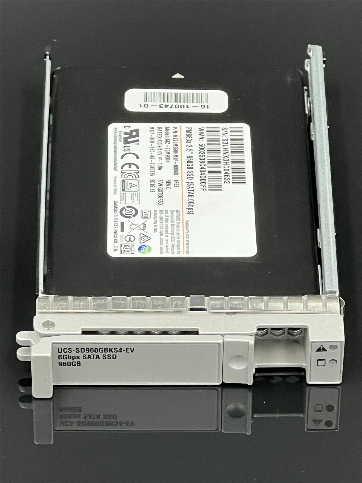 UCS-SD960GBKS4-EV CISCO SAMSUNG PM863A 960GB 2.5" SATA SSD SOLID STATE WITH TRAY