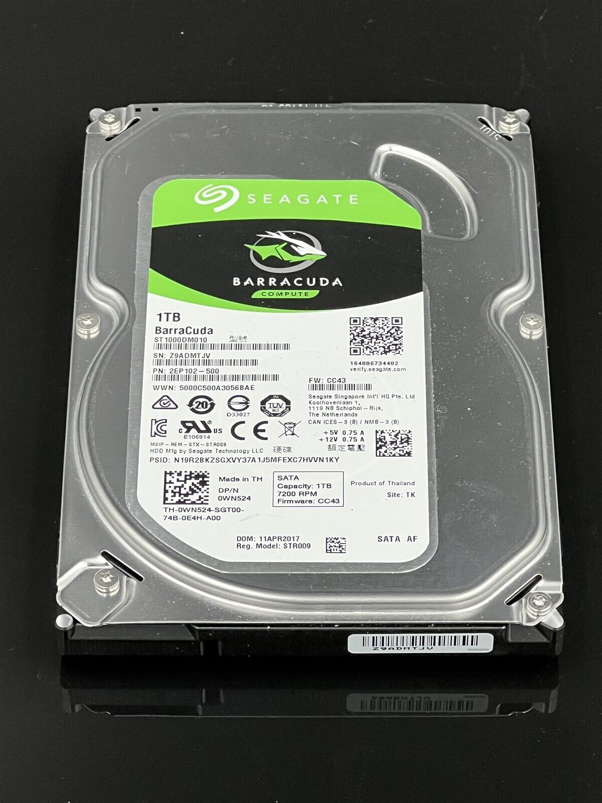 ST1000DM010 SEAGATE BARRACUDA 1TB SATA III 7.2K3.5" HARD DRIVE PC DESKTOP