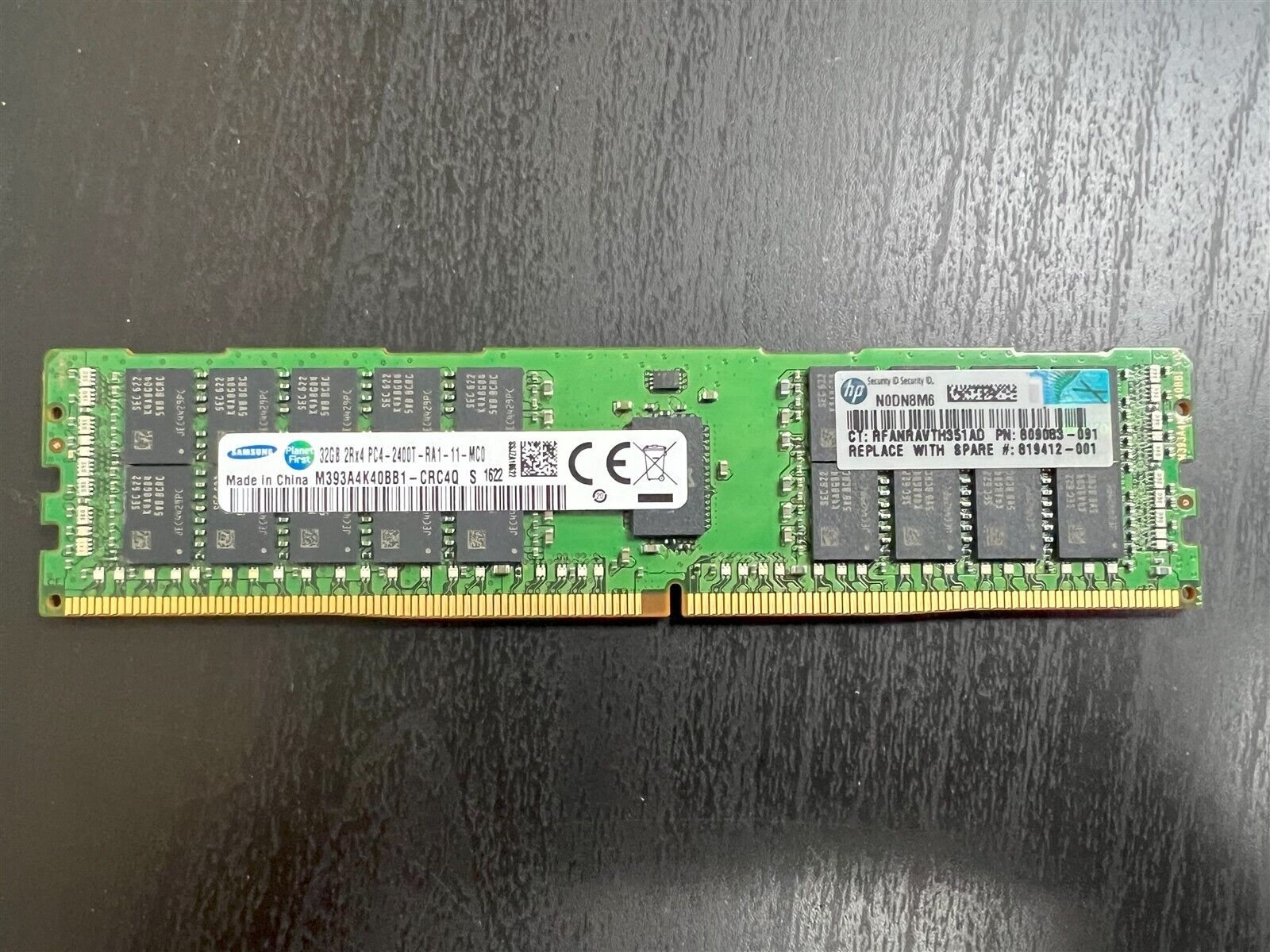 809083-091 HP M393A4K40BB1-CRC SAMSUNG 32GB (1x32GB) 2RX4 PC4-2400T 19200 MEMORY