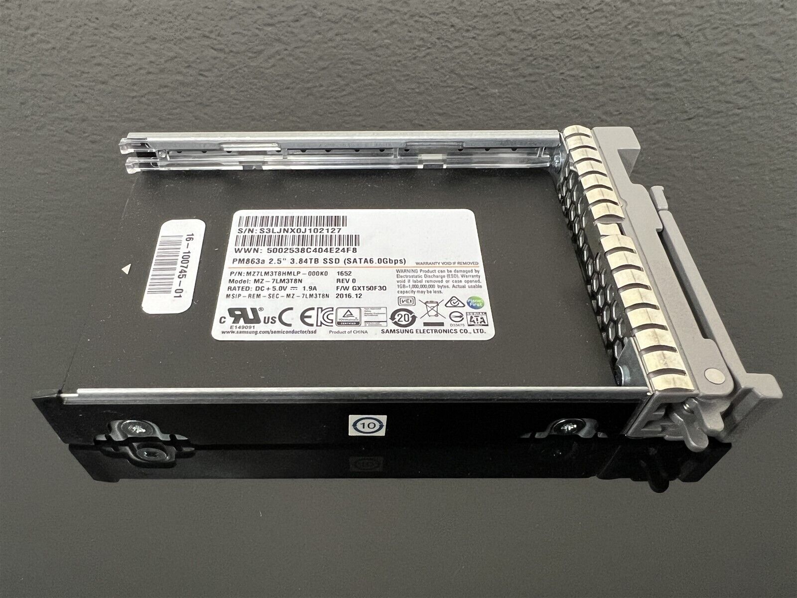 UCS-SD38TBKS4-EV CISCO SAMSUNG PM863A 3.84TB 2.5" SATA SSD SOLID STATE WITH TRAY