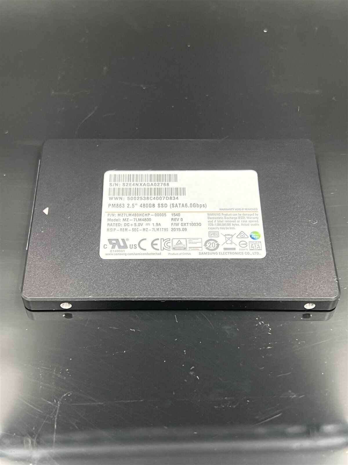 MZ7LM480HCHP SAMSUNG 480GB PM863 SATA 2.5" SSD MZ-7LM4800